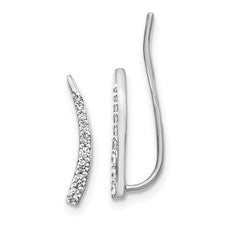 Diamond Calligraphy Ear Climber