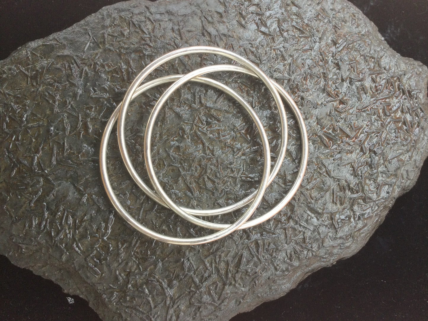 "Trinity" Sterling Silver Bangle Bracelet