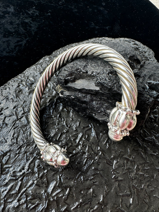 "Torque" Sterling Silver Cuff Bracelet