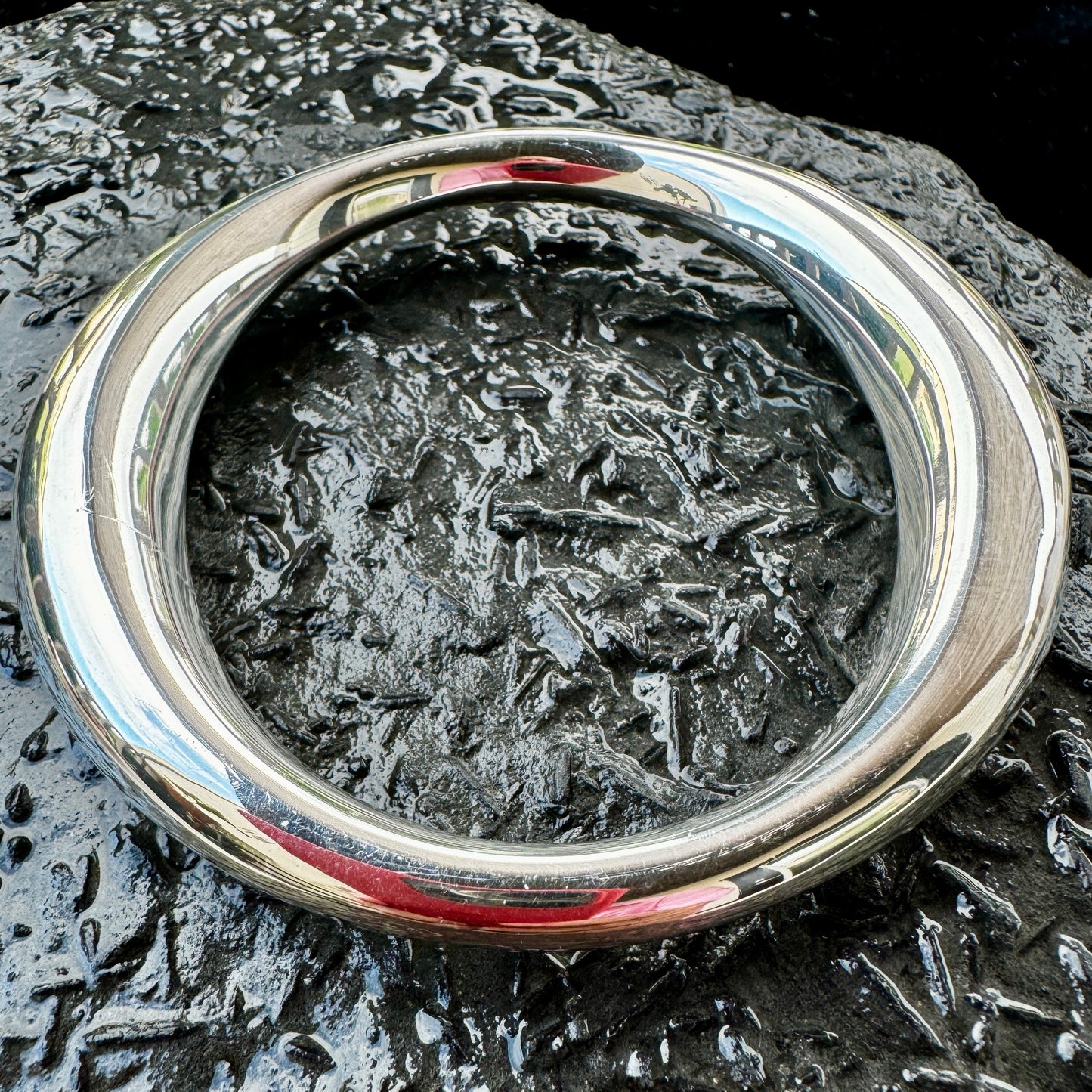 "Ohhh My..." Sterling Silver Bangle Bracelet