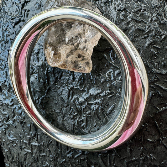 "Ohhh My..." Sterling Silver Bangle Bracelet