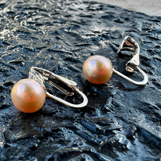 "Rosegold" Freshwater Pearl Clip-on Earring